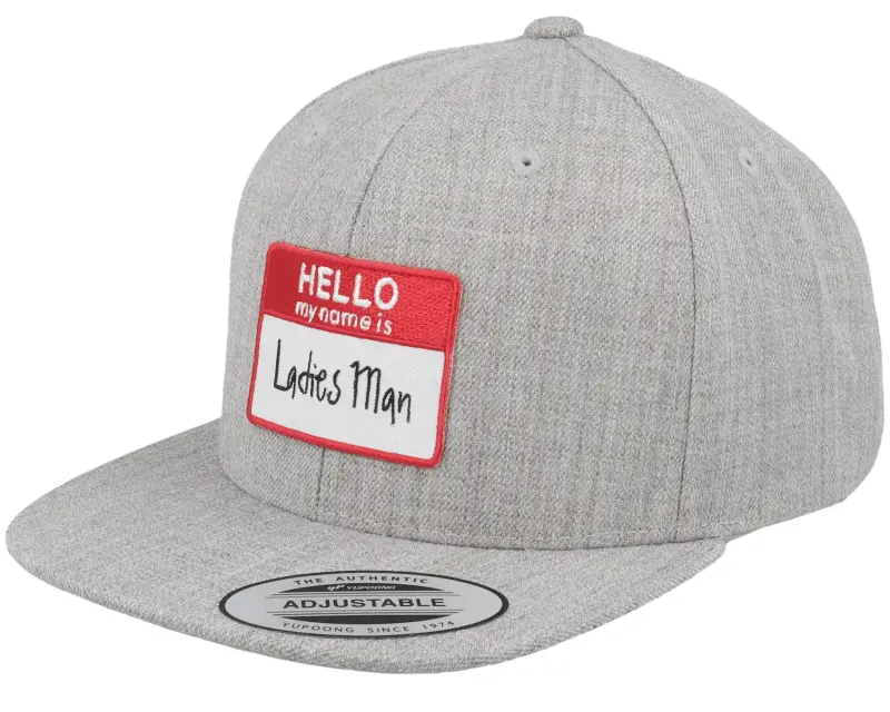 Kiddo Cap Kids Ladies Man Name Tag Heather Grey Snapback online