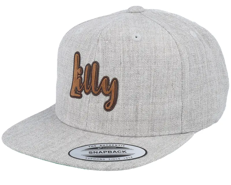 Kiddo Cap Kids Lilly Engraved Patch Heather Grey Snapback online