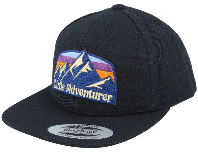 Kiddo Cap Kids Little Adventurer Mountain Patch Black online