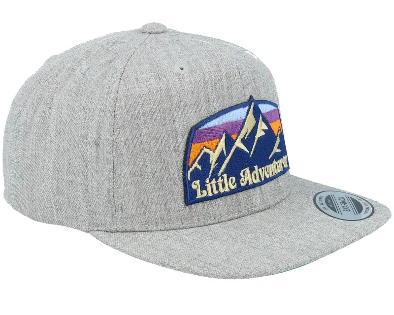 Kiddo Cap Kids Little Adventurer Mountain Patch Heather Grey Snapback online