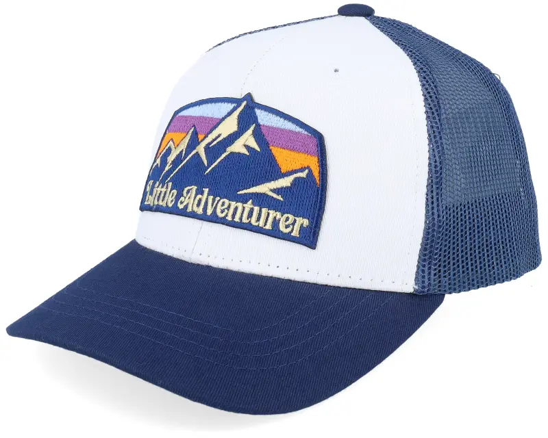 Kiddo Cap Kids Little Adventurer Mountain Patch White/Navy Trucker online