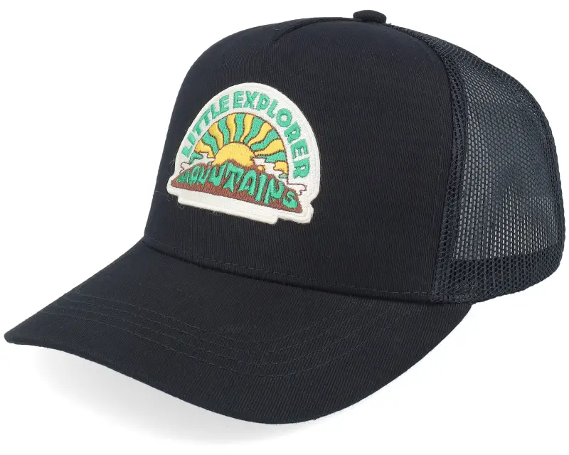 Kiddo Cap Kids Little Explorer Mountain Patch Black Trucker online