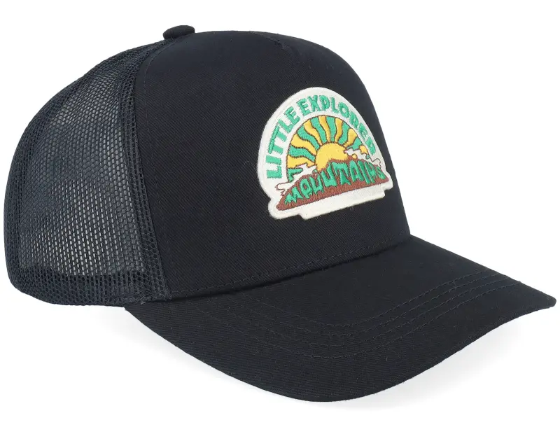 Kiddo Cap Kids Little Explorer Mountain Patch Black Trucker online