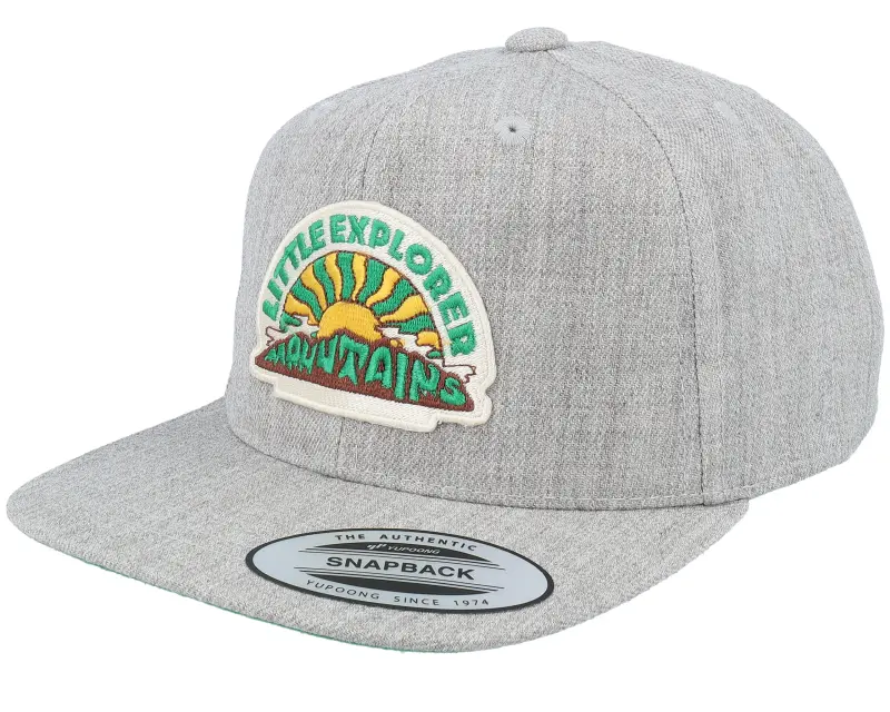 Kiddo Cap Kids Little Explorer Mountain Patch Heather Grey Snapback online