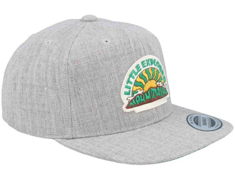 Kiddo Cap Kids Little Explorer Mountain Patch Heather Grey Snapback online