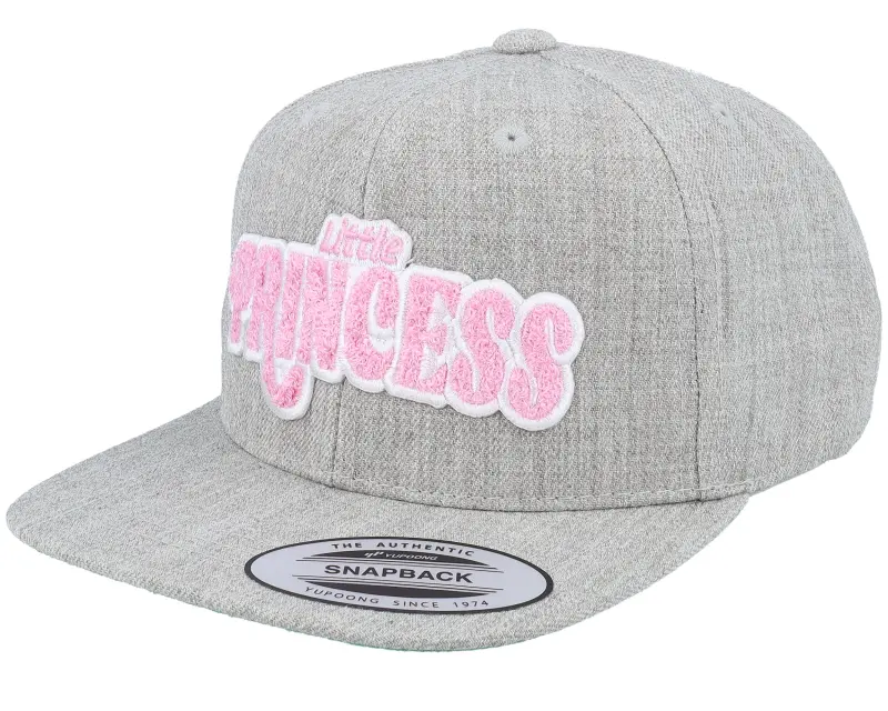 Kiddo Cap Kids Little Princess Chenille Heather Grey Snapback online