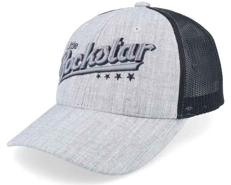 Kiddo Cap Kids Little Rockstar Heather Grey/Black Trucker online