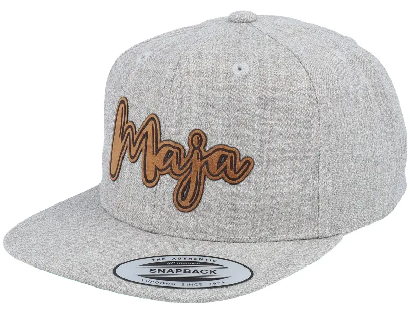 Kiddo Cap Kids Maja Engraved Patch Heather Grey Snapback online