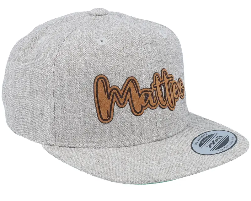 Kiddo Cap Kids Matteo Engraved Patch Heather Grey Snapback online
