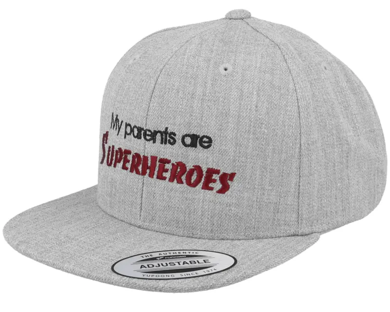 Kiddo Cap Kids My Parents Are Superheroes Grey Snapback online