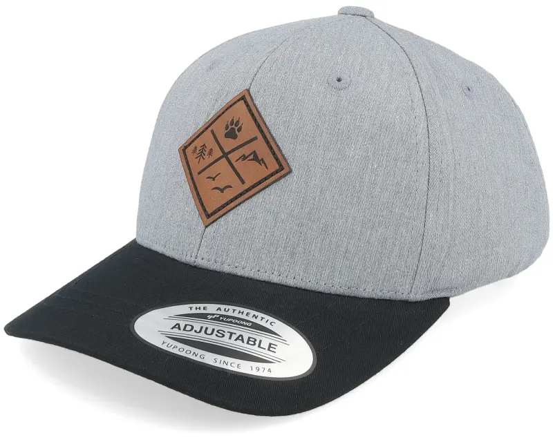 Kiddo Cap Kids Nature & Animal Engraved Heather Grey/Black Adjustable online