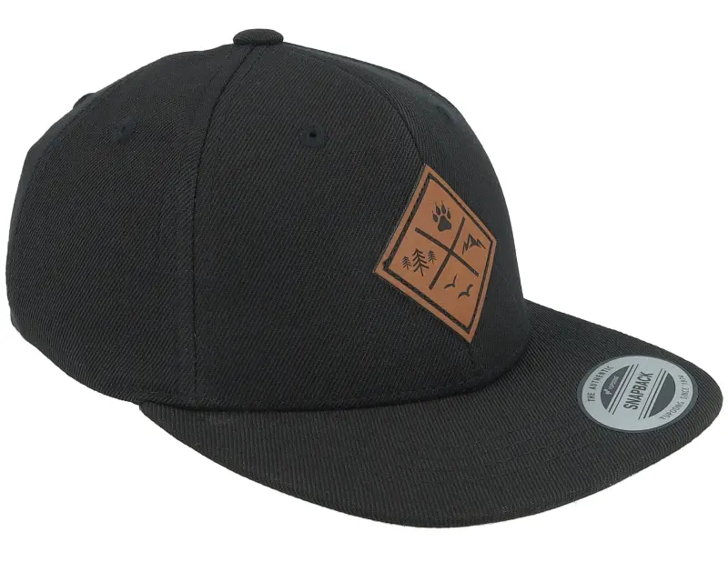 Kiddo Cap Kids Nature & Animal Icons Engraved Black Snapback online