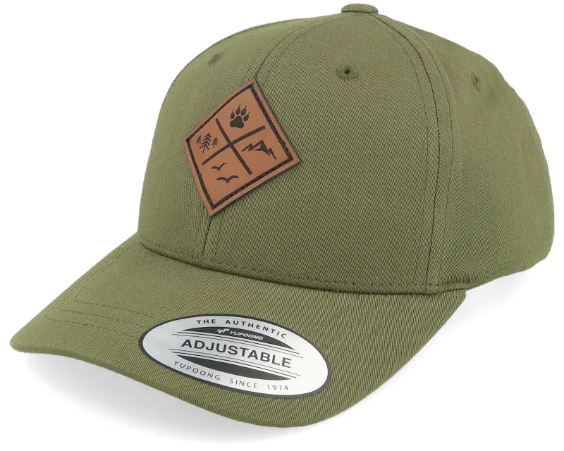 Kiddo Cap Kids Nature & Animal Icons Engraved Olive Adjustable online