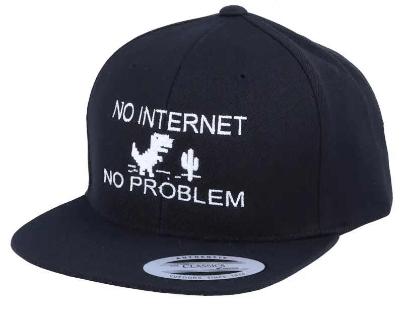 Kiddo Cap Kids No Internet Black Snapback online