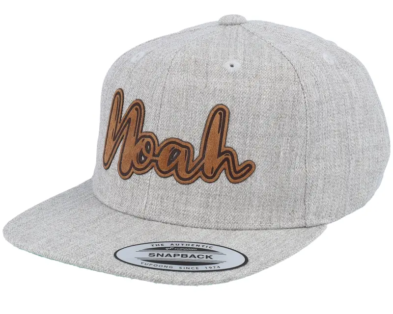 Kiddo Cap Kids Noah Engraved Patch Heather Grey Snapback online