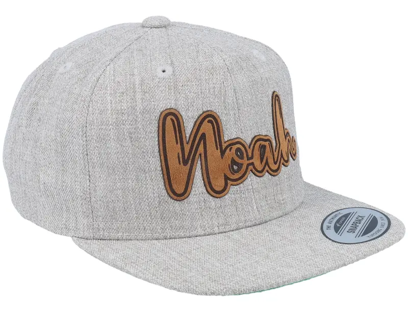 Kiddo Cap Kids Noah Engraved Patch Heather Grey Snapback online