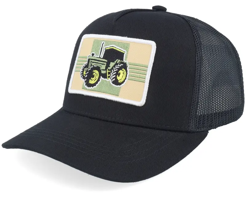 Kiddo Cap Kids Old Tractor Big Patch Black Trucker online