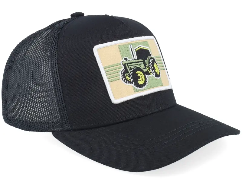 Kiddo Cap Kids Old Tractor Big Patch Black Trucker online