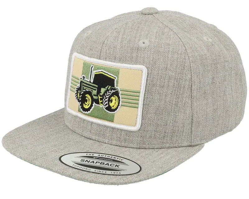 Kiddo Cap Kids Old Tractor Big Patch Heather Grey Snapback online
