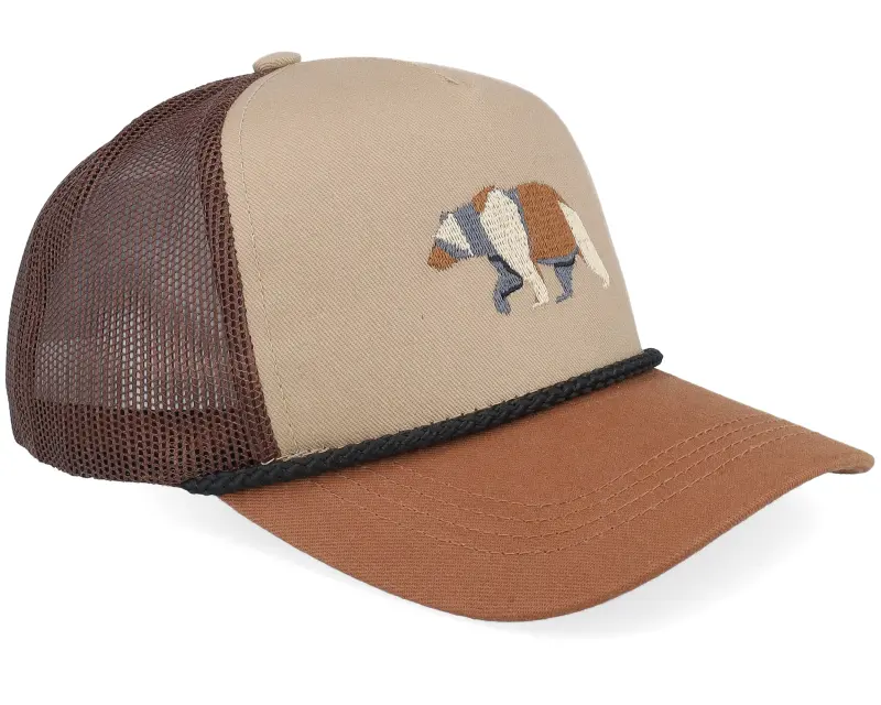Kiddo Cap Kids Origami Paper Bear Rope Khaki/Brown/Caramel Trucker online