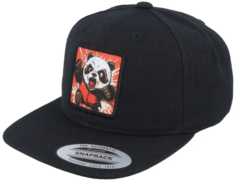 Kiddo Cap Kids Panda Action Patch Black Snapback online