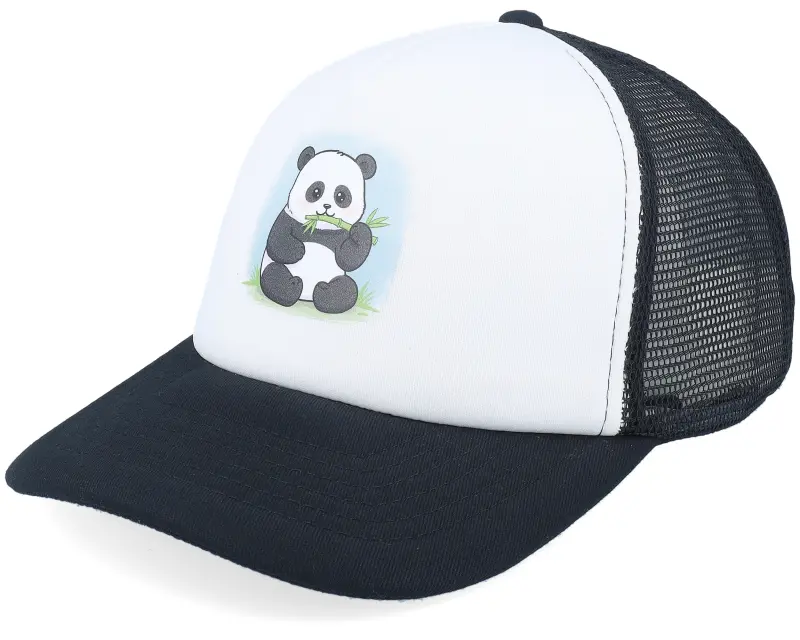 Kiddo Cap Kids Panda Bear Black/White Vintage Foam Trucker online