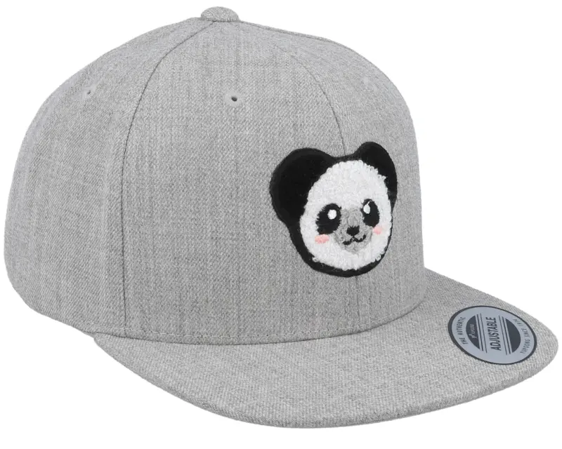 Kiddo Cap Kids Panda Chenille Patch Heather Grey Snapback online