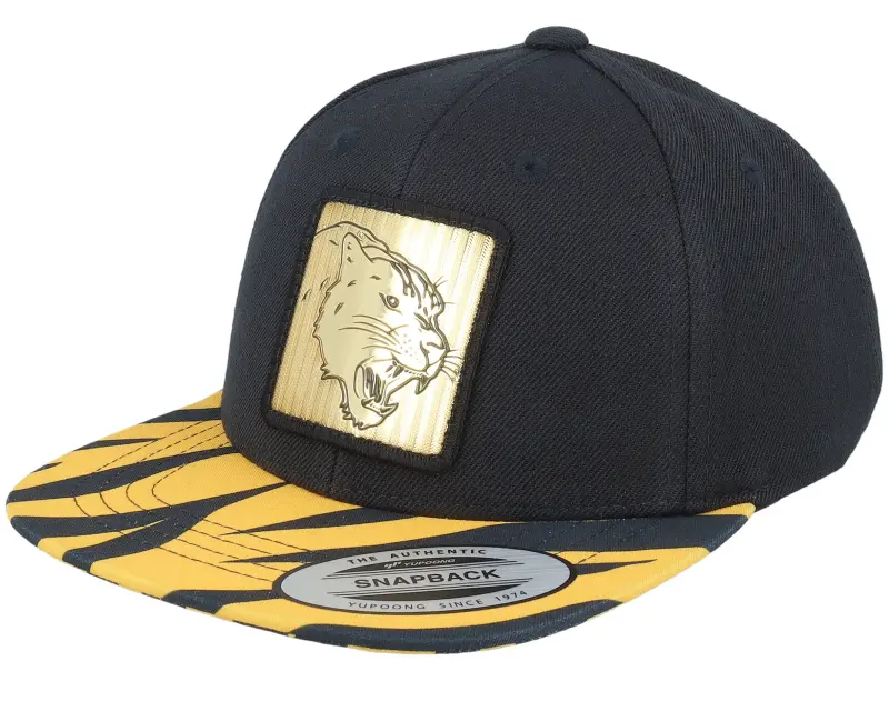 Kiddo Cap Kids Panther Gold Patch Black/Tiger Snapback online