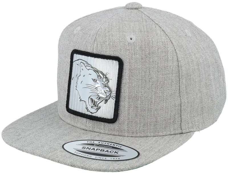 Kiddo Cap Kids Panther Silver Patch Heather Grey Snapback online
