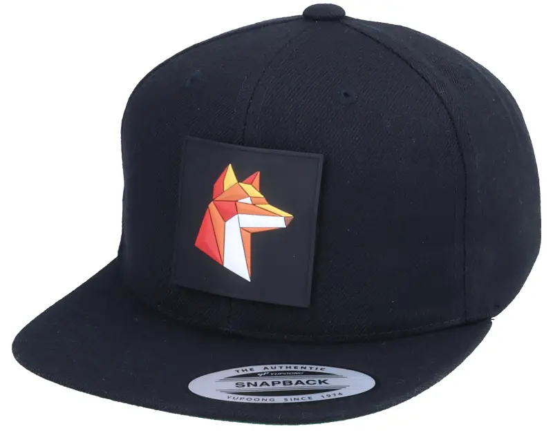 Kiddo Cap Kids Paper Fox Patch Black Snapback online
