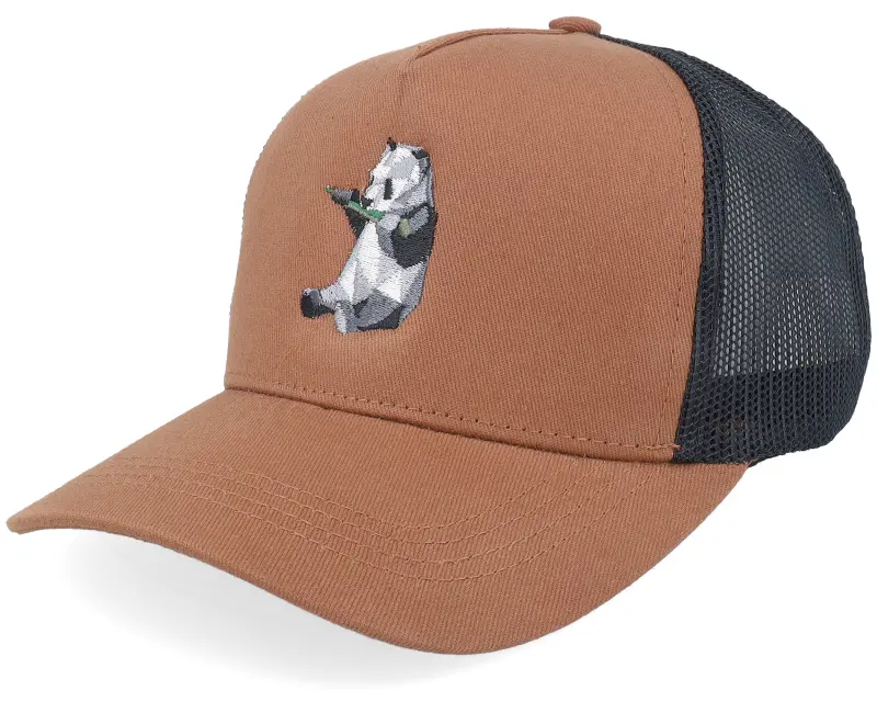 Kiddo Cap Kids Paper Panda Caramel/Black A-frame Trucker online