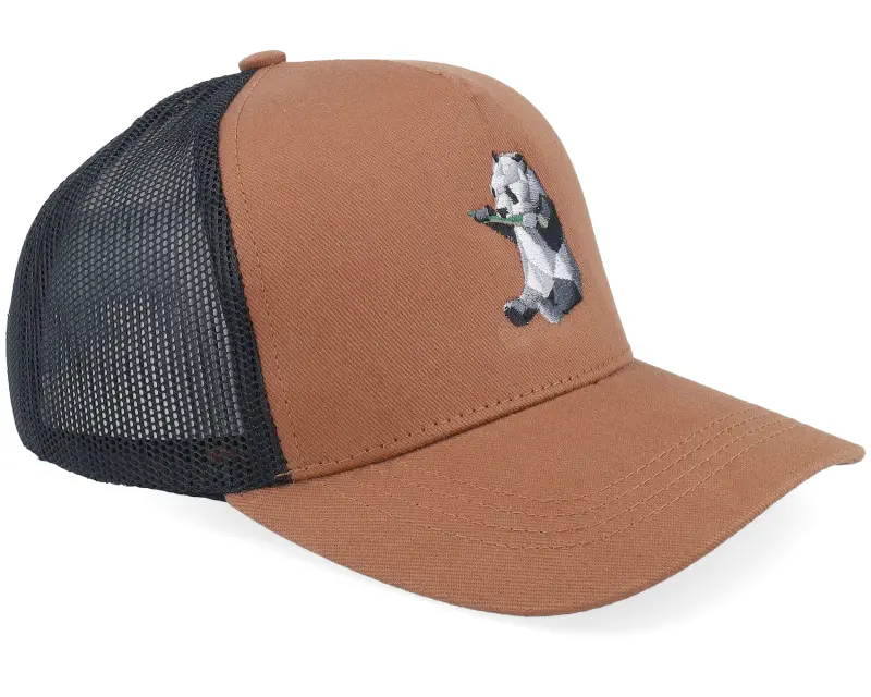 Kiddo Cap Kids Paper Panda Caramel/Black A-frame Trucker online