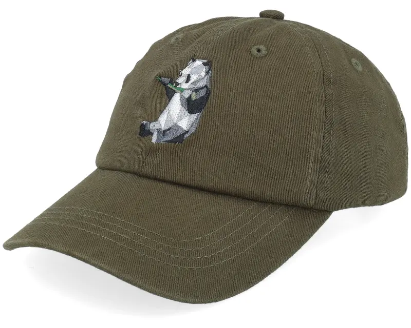 Kiddo Cap Kids Paper Panda Olive Washed Dad Cap online