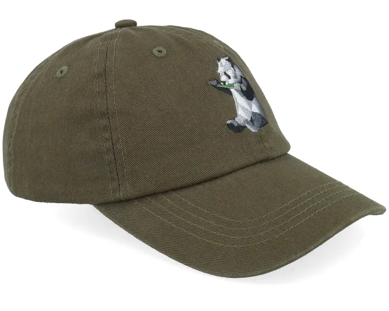 Kiddo Cap Kids Paper Panda Olive Washed Dad Cap online