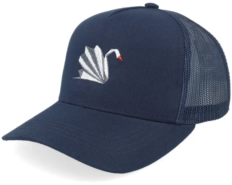 Kiddo Cap Kids Paper Swan Navy A-frame Trucker online