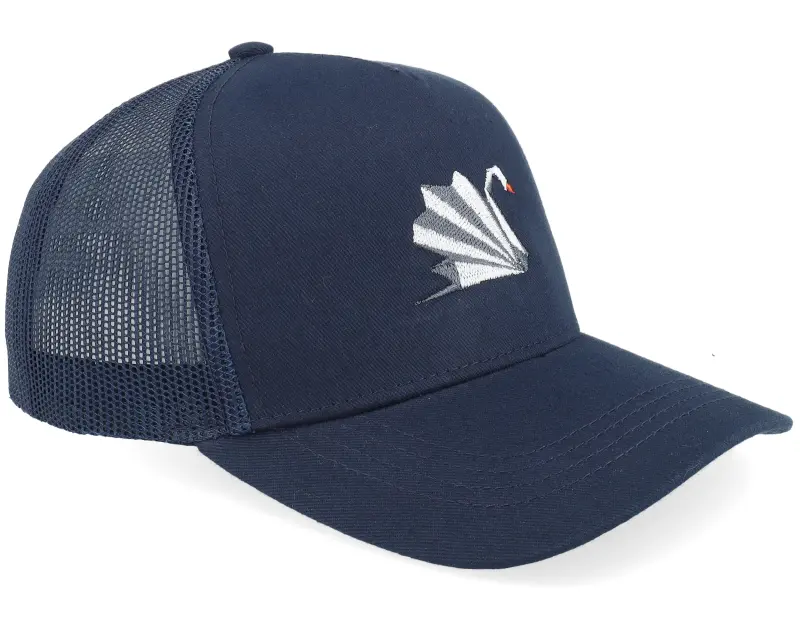 Kiddo Cap Kids Paper Swan Navy A-frame Trucker online