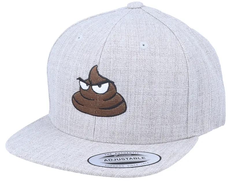 Kiddo Cap Kids Poop Emoji Heather Grey Snapback online