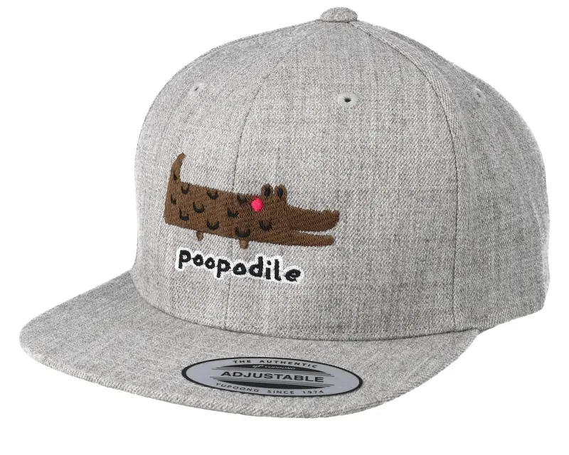 Kiddo Cap Kids Poopodile Heather Grey Snapback online