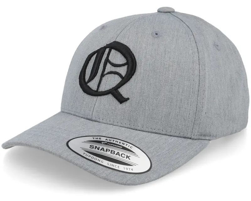 Kiddo Cap Kids Q Letter 3d Heather Grey Adjustable online