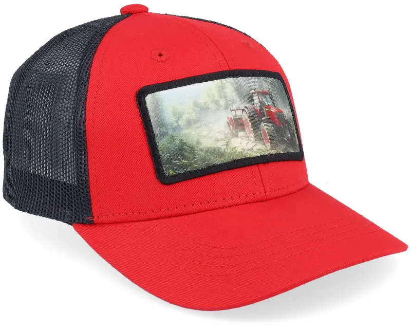 Kiddo Cap Kids Red Tractor Patch Red/Black Trucker online