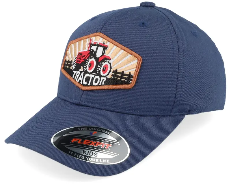 Kiddo Cap Kids Red Tractor Wide Patch Navy Flexfit online