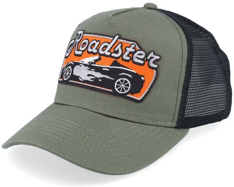 Kiddo Cap Kids Roadster Car Big Patch Olive Green/Black online