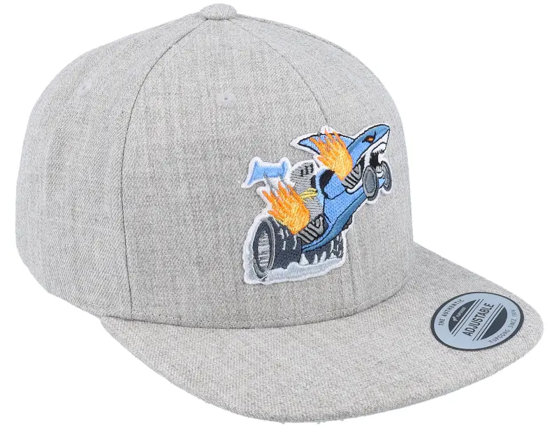 Kiddo Cap Kids Shark Drag Car Kids Heather Grey Snapback online