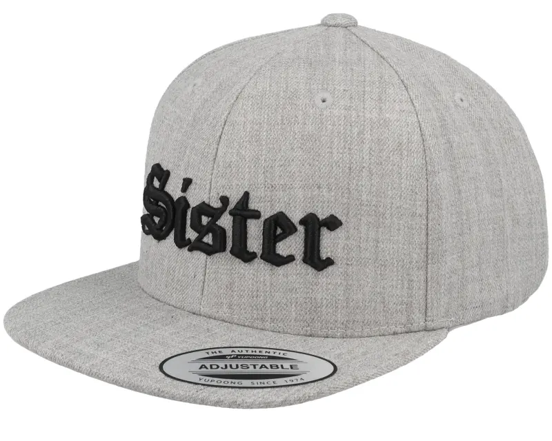 Kiddo Cap Kids Sister Old English 3d Heather Grey Snapback online