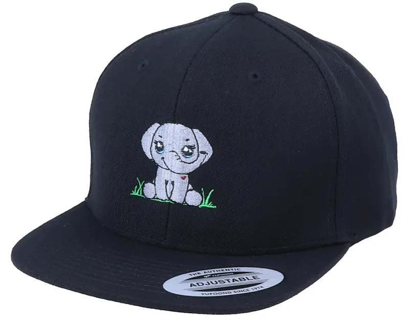 Kiddo Cap Kids Sitting Elephant Black Snapback online