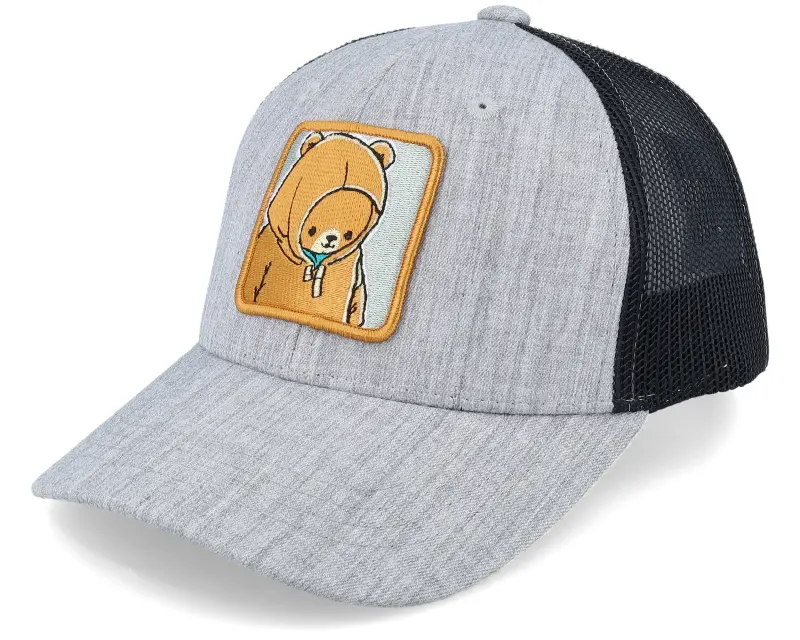 Kiddo Cap Kids Smiling Teddy Heather Grey/Black Trucker online