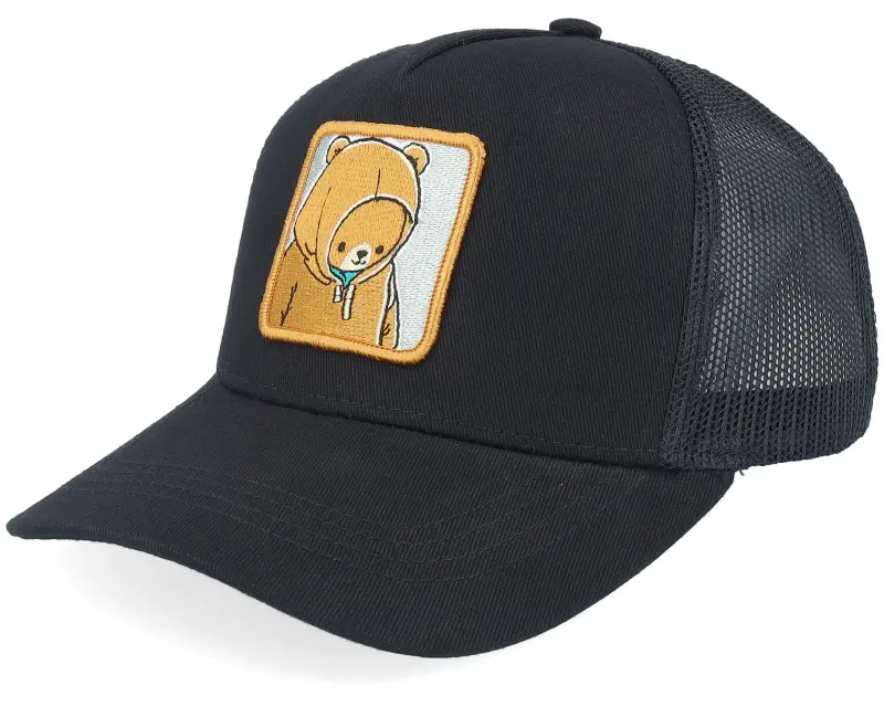 Kiddo Cap Kids Smiling Teddy Patch Black Trucker online