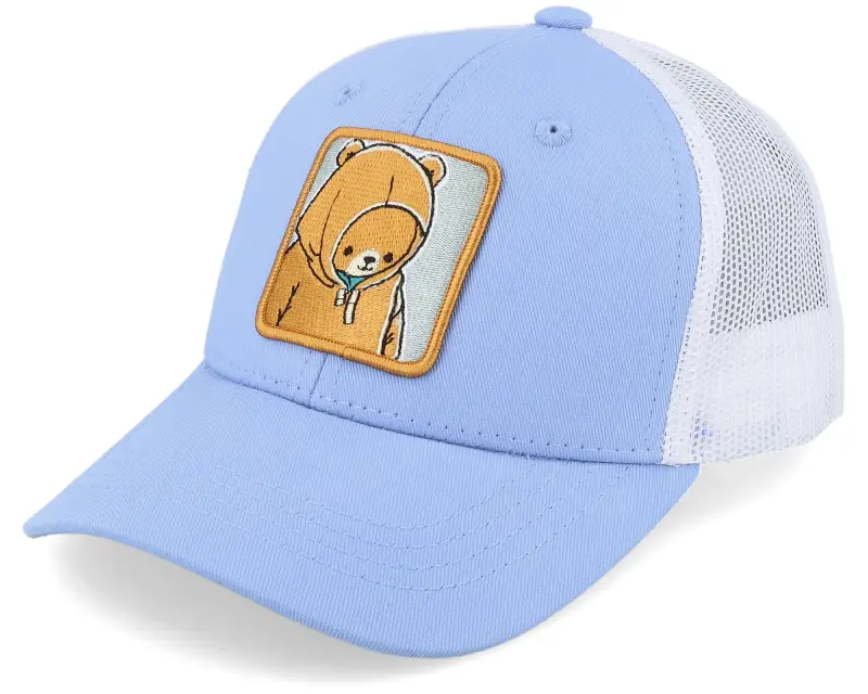 Kiddo Cap Kids Smiling Teddy Patch Light Blue/White Trucker online