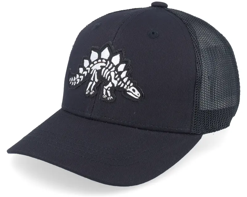 Kiddo Cap Kids Stegosaurus Skeleton Patch Black Trucker online