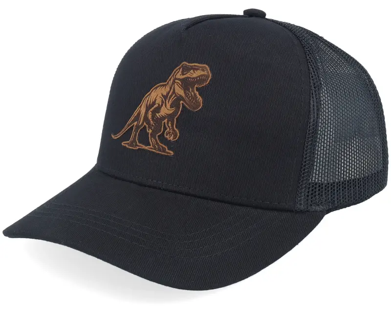 Kiddo Cap Kids T-rex Dino Brown Patch Black Trucker online